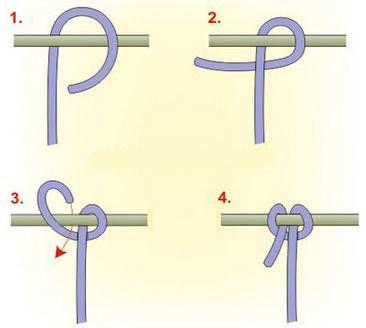 6. LARK'S HEAD HITCH OR COW HITCH (NÚT SƠN CA) A. Cow Hitch This knot is also known as a lark's head hitch and is hanging part of a group of suspension knots.