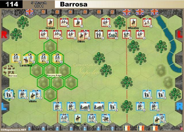 Special Rules The 11 Barrosa Ridge hill hexes serve as a Group Victory Banner objective for the side that occupies an absolute majority of these hexes at the start of its turn.