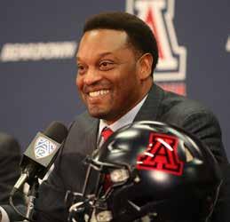 Kevin Sumlin, a three-time national Coach of the Year finalist, was named Arizona s 32nd head coach on Jan. 14, 2018. He was formally introduced at a press conference on Jan. 16.