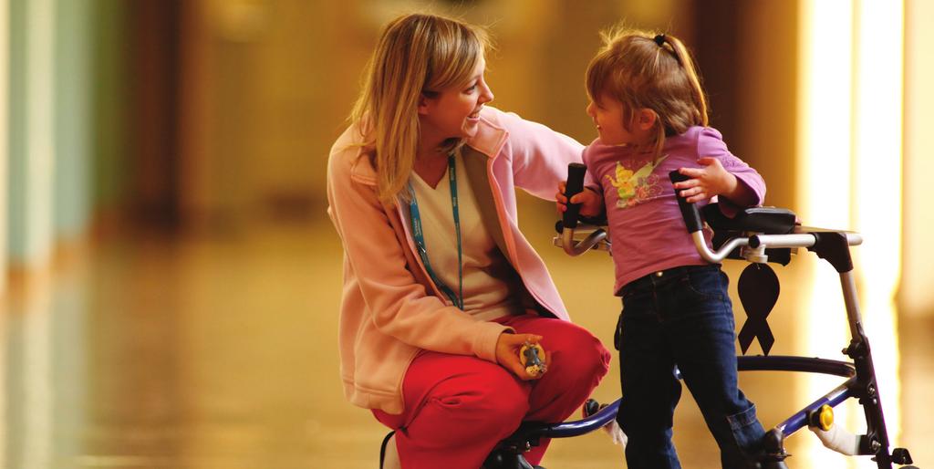 Your patient. Our promise. Difficulties with walking in children can occur with cerebral palsy, myelomeningocele, and other orthopedic, spinal and neuromuscular conditions.