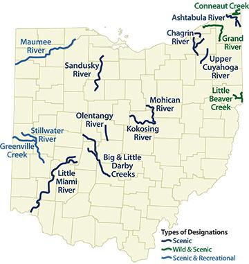 Figure B-2. Ohio Scenic River System (Ohio DNR 2013). Source: http://watercraft.ohiodnr.gov/scenicriversmap (last visited 12/9/2013) B2.