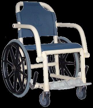 Aquatic Wheelchairs Aquatic Wheelchair - PVC Aquatic Wheelchair for use around wet areas, in the swimming pool or shower areas.