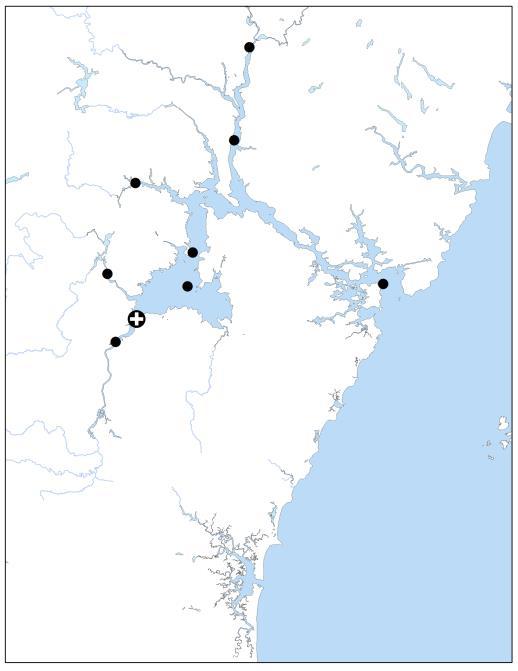 at Squamscott River Datasonde Monitoring Location (GRBSQ) (black circle with white plus sign) 9 8 7 6 5 4 3 2 2 21 22 23 24 25 26 27 28 29 2 211 212 213 214 215