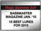 89532523505 90mm 90g,2m to 2,m O Magic Swimmer Soft 05 mm The Magic Swimmer Soft is a jointed soft plastic bait that swims as good as the