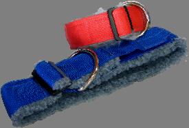 Heavy Welded Steel Dee Rings and Velcro are used to construct these collars.
