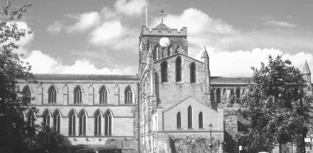 1. From Hexham's splendid Abbey, dating back in parts to the 7 th Century, walk up Beaumont Street to Battle Hill, the main road, passing the Queen's Hall on your left and the Abbey Grounds (the