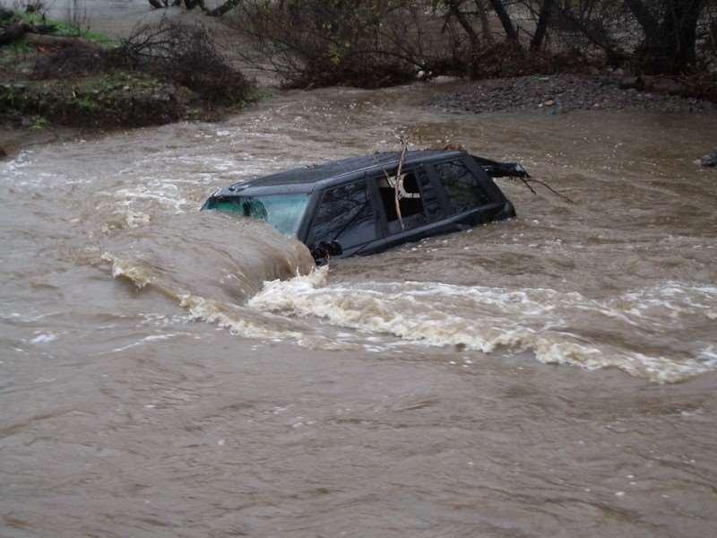 A flooded Arizona Crossing