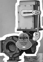 Flow Control Valves Page 7017 Design and Application Details Series Q Adjustable Gradient Gas Control Valves The Series Q butterfly gas valve is equipped with the Maxon multiple-screw adjusting cam