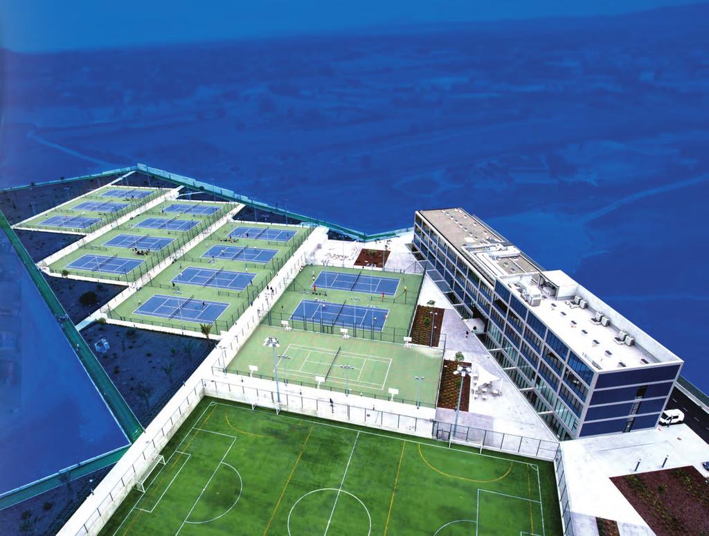OUR FACILITIES RAFA NADAL ACADEMY by MOVISTAR has the latest generation sports facilities designed with the latest technology in equipment and sporting goods. 27 TENNIS COURTS.
