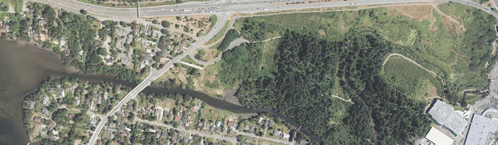 Option 1: Diamond Interchange With TCH Under McKenzie/Admirals In this option, McKenzie and Admirals stay at their existing elevation and the highway is lowered to pass underneath.
