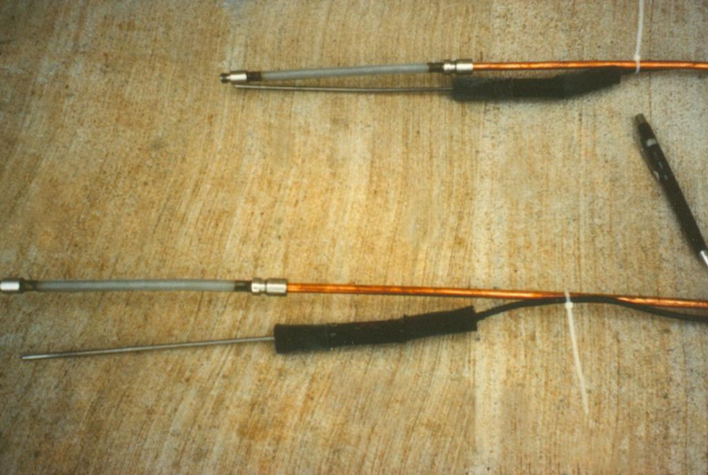 Vapor probes (Geoprobe implants) used for gas