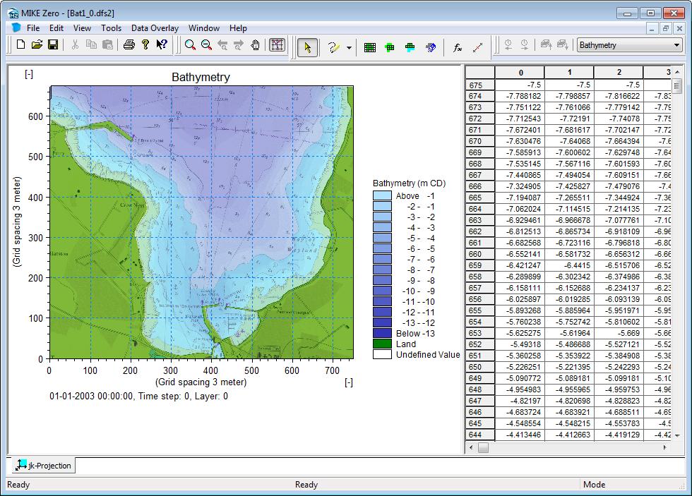 Creating the Bathymetry Figure 2.18 Bathymetry with a chart overlay in the Grid Editor Figure 2.