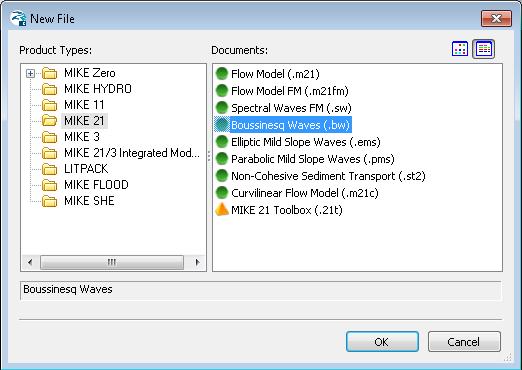 MIKE 21 BW Model Setup Editor 4 MIKE 21 BW Model Setup Editor 4.