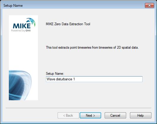 file) using MIKE Zero Toolbox Extraction tool Figure