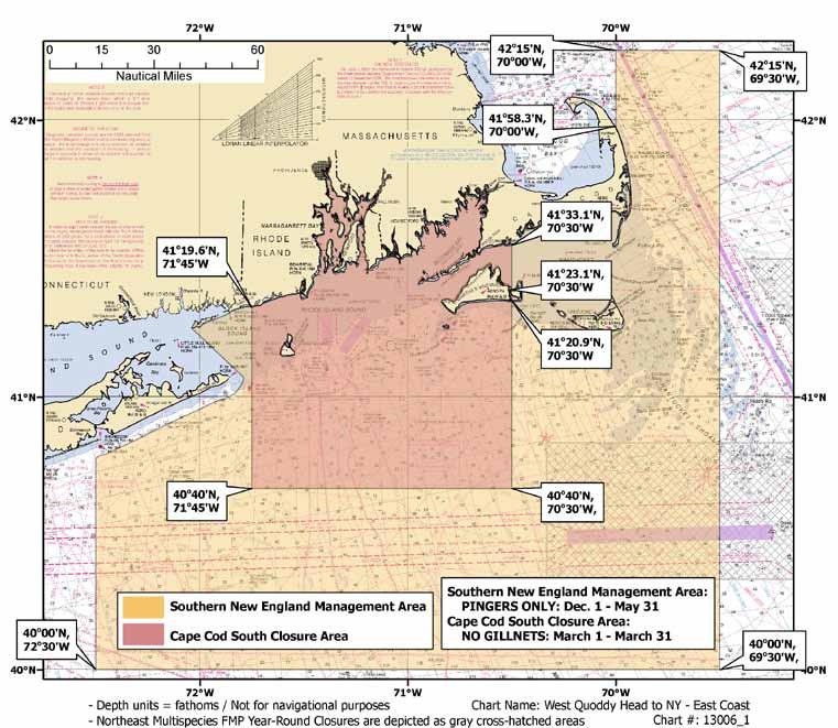 Harbor Porpoise Take Reduction Plan Figure 8: HPTRP Southern New England Management Area & Cape Cod South Closure Area Note: When the boundaries of HPTRP management