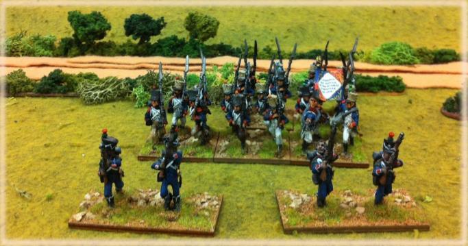 Charged in Woods when inside woods, Skirmish Companies can choose to Stand and Fire against formed Infantry and Cavalry as a normal option.