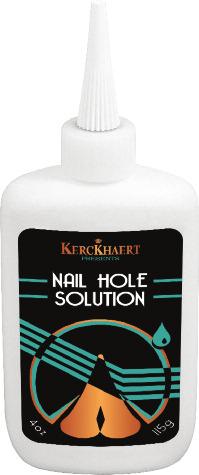Kerckhaert has also developed a new hoof care product called "Kerckhaert Nail Hole Solution.