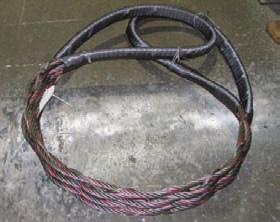 6 Part Wire Rope Braided Sling SIX PART FLAT BRAID (IWRC) RATING IN TONS OF 000 LBS. 6X19 AND 6X36 CLASS ROPE ROPE DIAMETER INCHES VERTICAL CHOKER VERT BASKET EIPS EIPS EIPS 1/4.9.5 5.7 5/16 4.4 3.