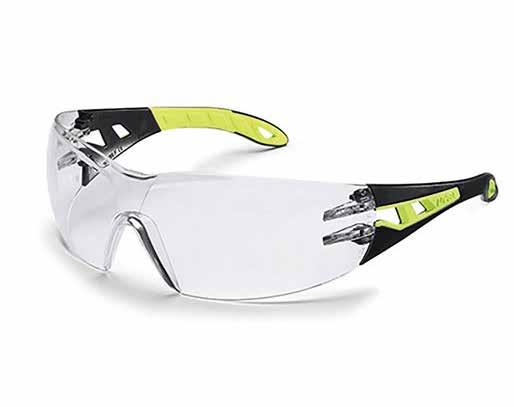 UVEX PHEOS SAFETY GLASSES Product Code: HA1/001 Eye protective wear Comfortable Duo spherical lenses provides excellent all round vision Slim temple geometry