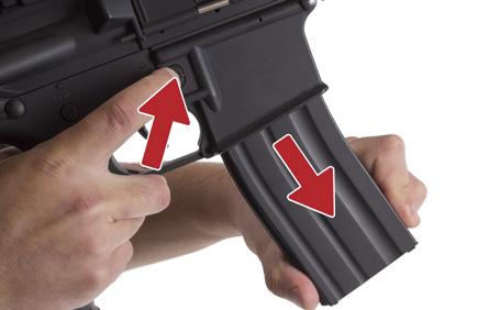 Using the supplied allen key, turn the piercing screw on the bottom of the magazine counter-clockwise (Fig 4), until you hear gas start to escape, being careful not to come in contact