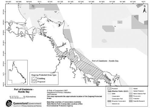 Figure 4: Proposed new boundaries for the Gladstone Dugong Protection Area