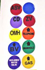 plate or slip over indicator CUSTOM DISC MARKERS High visibility Disc markers Ideal for locations