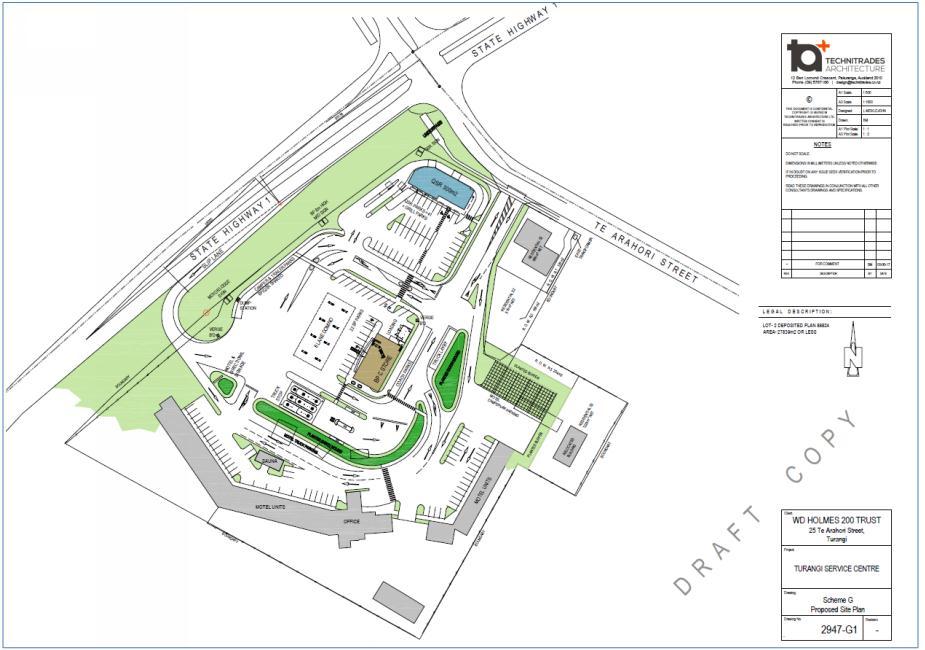 Figure 1: Proposed Service Centre There is no information on the volumes or nature of construction traffic.