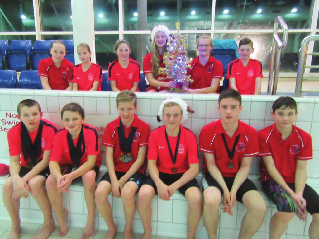 races at the Millfield pool. For the older girls, Gemma Owen (15) set a new TSC club record time when she swam the 200m butterfly and waltzed off with the gold medal.
