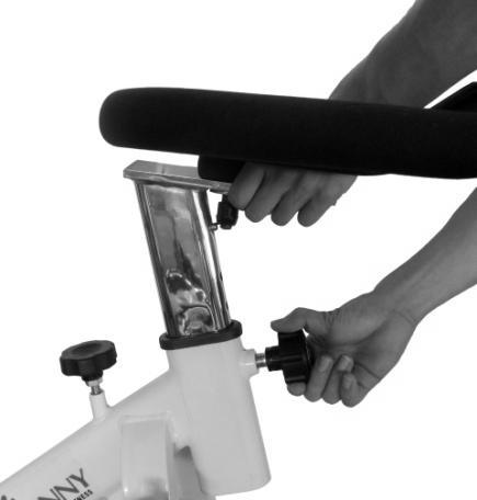 HANDLEBAR ADJUSTMENT Loosen the [handlebar adjustment] Knob (No. 38) to raise or lower the handlebar to the desired position.