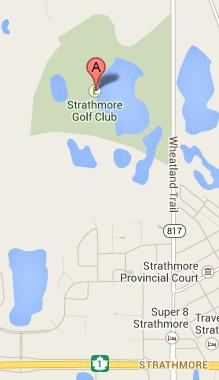 Strathmore Golf Club 80 Wheatland Trail Strathmore, AB T1P 1A5 (403) 934-2299 Coming from Hwy 1 (travelling East) Travelling east on Hwy 1 continue to Strathmore.