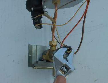 base of the tip switch.
