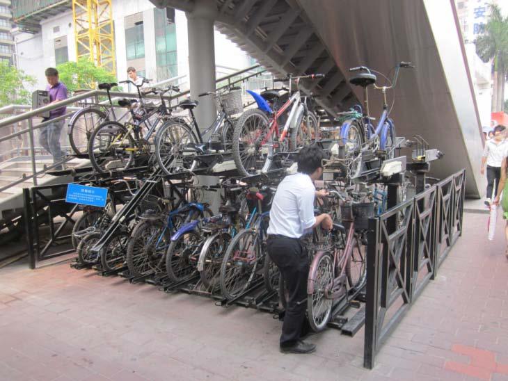 Guangzhou Public Bicycle Project Almost every BRT station has some form of