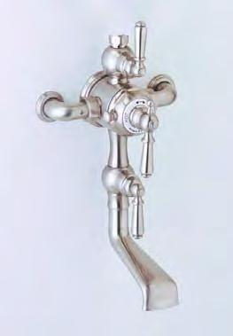 Exposed Wall Mounted Thermostatic Tub/Shower Mixer with Lever Handles ROHL Perrin & Rowe Bath U.