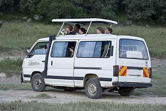 Beware of the guaranteed window seat gimmick advertised by many safari companies! Here is why! (Faces have been blurred to protect the crowded!) We stay in luxury safari lodges.