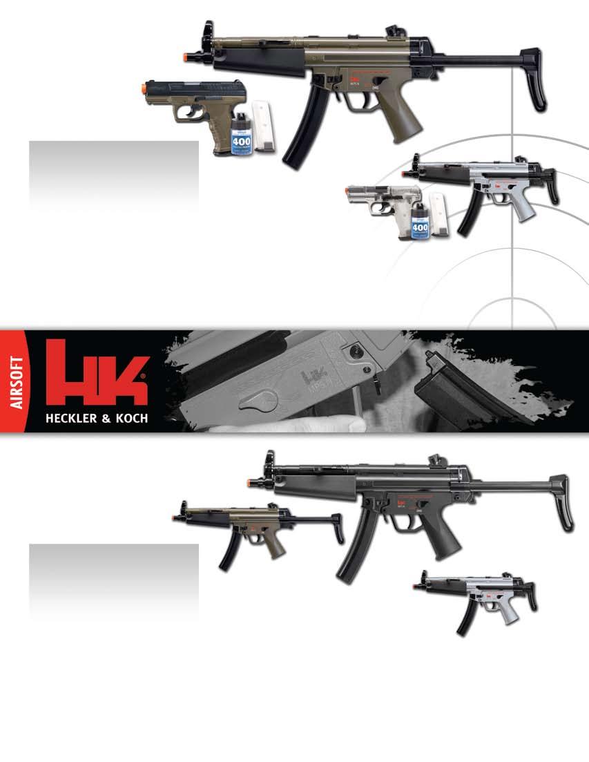 H&K MP5 P99 Ultimate Airsoft Kit 2272025 Dark Earth Brown Kit 2272026 Clear Kit 2273005 46-Shot Magazine Speed loader included 400 6 mm plastic blue BBs Two Walther P99 15-shot magazines with