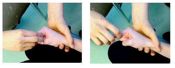 Individual finger stretch (isolated digit flexion/extension) Hand positions: Place one hand at the person s wrist.