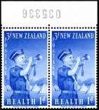 1958 Health Stamp Plating - 3d+1d Sheet Layout 9 3d+1d Sheet Layout The plate block comprises a