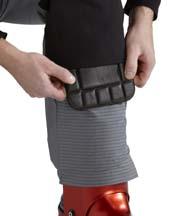 Zippers down on the legs allows them to widen to facilitate donning the boots.