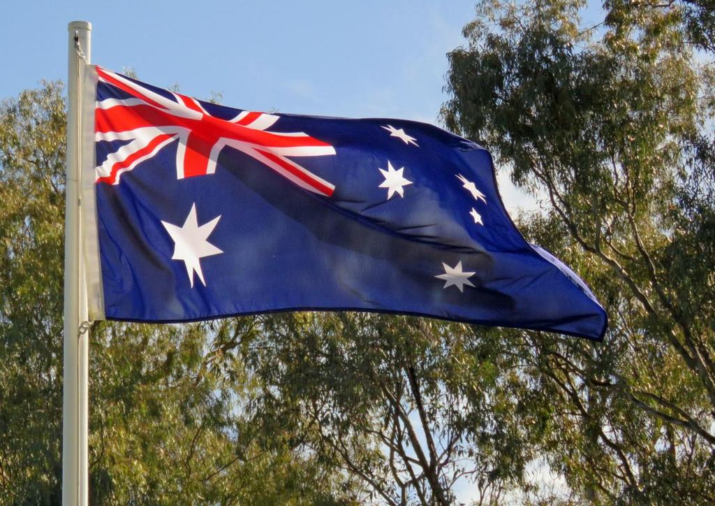 The Australian National Flag is the official flag that Australia is united under. It was first flown on 3 September 1901 after it was approved by King Edward VII.
