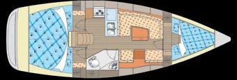 The spacious cabins, head and shower are absolutely first class, with stunning accommodations and plenty of storage.