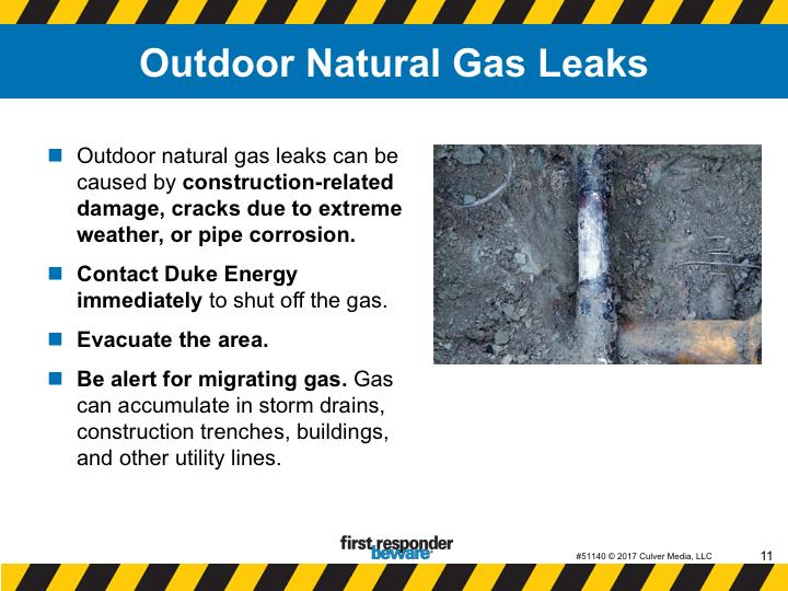 Outdoor natural gas leaks. Gas leaks outdoors pose some different challenges than those indoors.