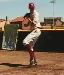 The fifth step is synchronizing the separation and the leg lift. Figure 10.4: Throwing from the windup position, our triggers are lift then separate. From the windup, we call this lift and separate.