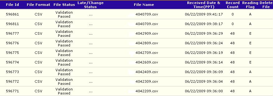 File Screen Changes in OMAR-Online,