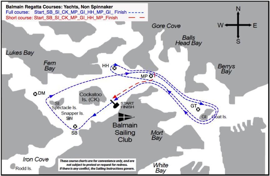Spinnaker Down Harbour Race B - Open Yachts B Non Spinnaker Balmain Race - Pub