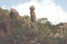 28 A finger rock on a rocky hillside in eastern Ethiopia.