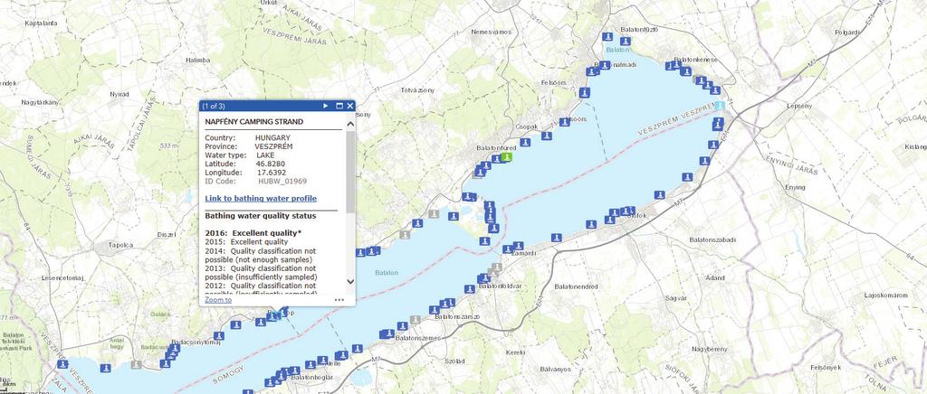 Bathing water quality and trends in 2017 detailed information on each bathing water site.