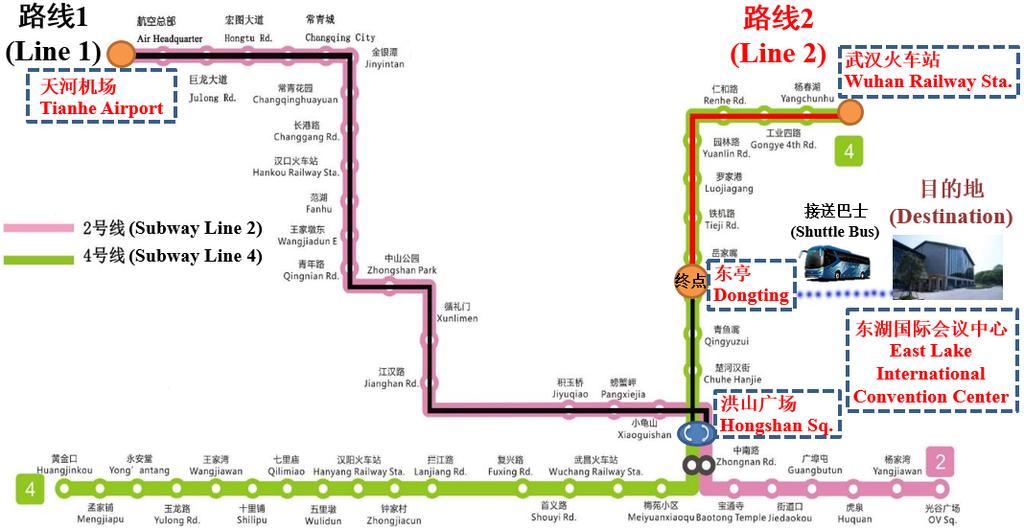 Attachment 2: Subway Route Maps Line 1: Wuhan Tianhe International