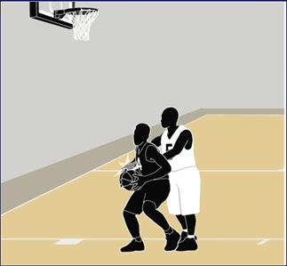 Dislodging an opponent by backing then down in the post area. A The following should be considered a foul for illegal contact: A) Hooking by the offensive player.