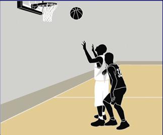 PlayPic B Contact between players in free throw lane spaces prior to the ball contacting the ring should be a common foul.
