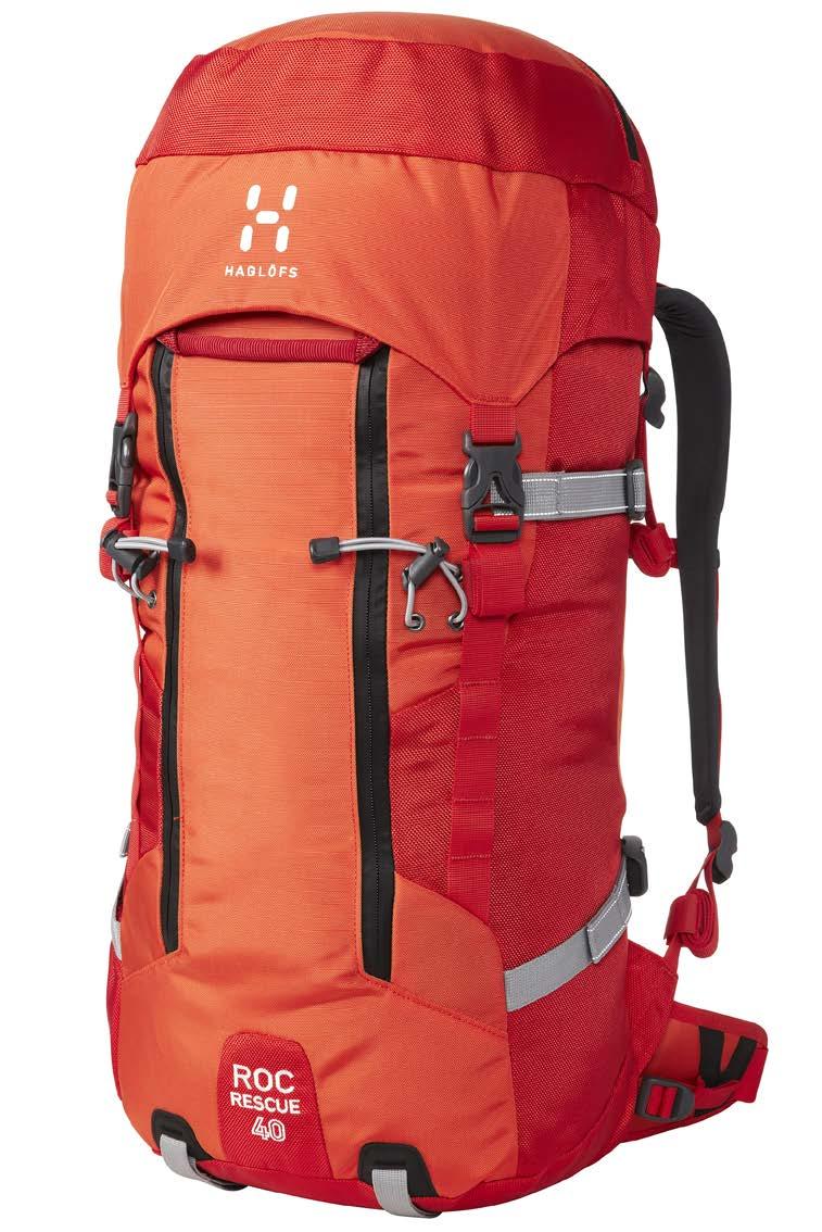 ROC RESCUE 40 Roc Rescue 40 was developed together with Alpine Rescue Switzerland to become Haglöfs most durable and reliable alpine climbing pack.